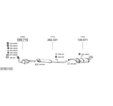 Výfukový systém BOSAL SYS01103