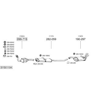 Výfukový systém BOSAL SYS01104