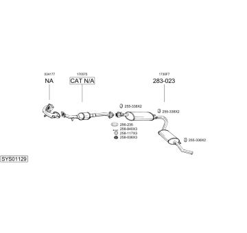 Výfukový systém BOSAL SYS01129
