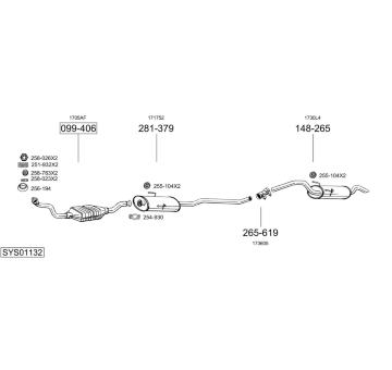 Výfukový systém BOSAL SYS01132