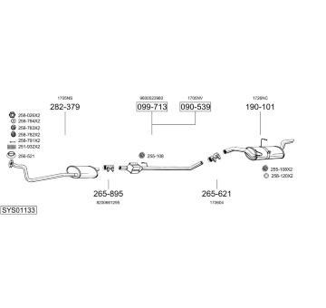 Výfukový systém BOSAL SYS01133