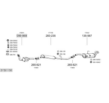Výfukový systém BOSAL SYS01158
