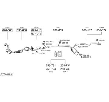 Výfukový systém BOSAL SYS01163