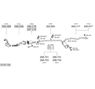 Výfukový systém BOSAL SYS01166