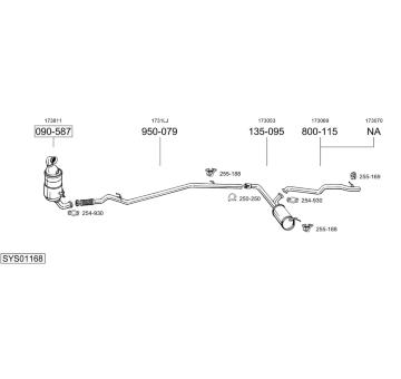 Výfukový systém BOSAL SYS01168
