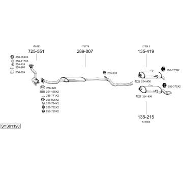Výfukový systém BOSAL SYS01190