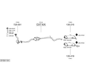Výfukový systém BOSAL SYS01191
