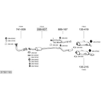 Výfukový systém BOSAL SYS01193