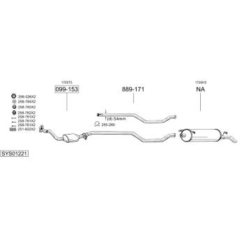 Výfukový systém BOSAL SYS01221