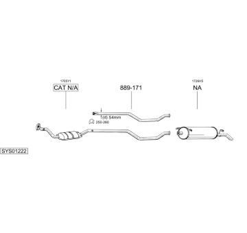 Výfukový systém BOSAL SYS01222