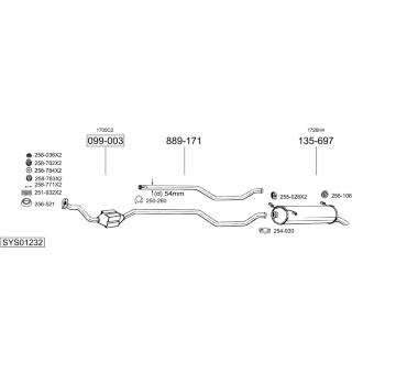 Výfukový systém BOSAL SYS01232