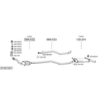 Výfukový systém BOSAL SYS01267