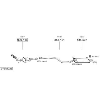 Výfukový systém BOSAL SYS01328