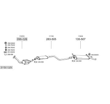 Výfukový systém BOSAL SYS01329