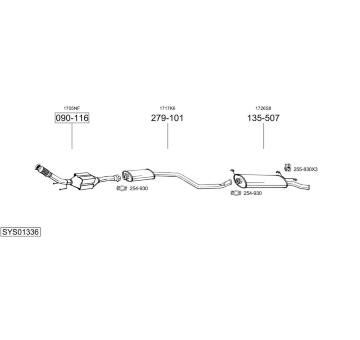 Výfukový systém BOSAL SYS01336