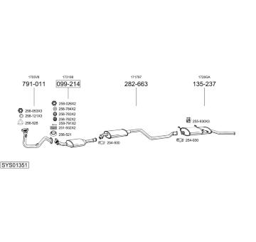 Výfukový systém BOSAL SYS01351