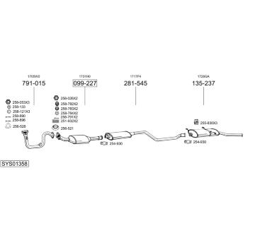 Výfukový systém BOSAL SYS01358