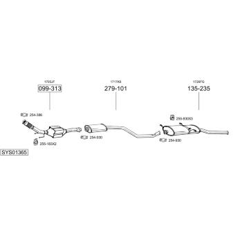 Výfukový systém BOSAL SYS01365