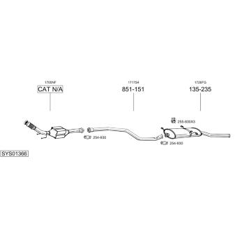 Výfukový systém BOSAL SYS01366
