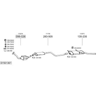 Výfukový systém BOSAL SYS01367