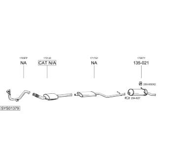 Výfukový systém BOSAL SYS01379