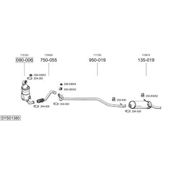 Výfukový systém BOSAL SYS01380