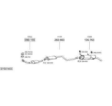Výfukový systém BOSAL SYS01403