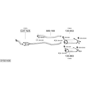 Výfukový systém BOSAL SYS01408