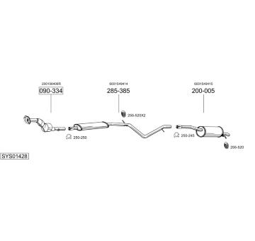 Výfukový systém BOSAL SYS01428