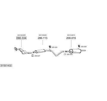 Výfukový systém BOSAL SYS01432