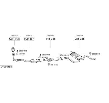 Výfukový systém BOSAL SYS01458