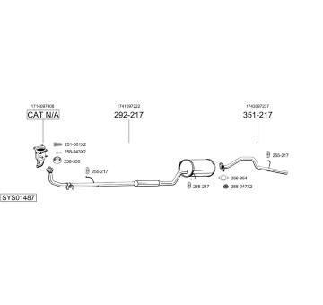 Výfukový systém BOSAL SYS01487