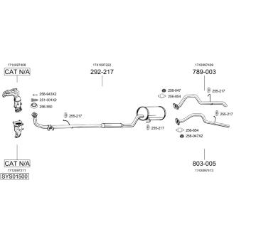 Výfukový systém BOSAL SYS01500