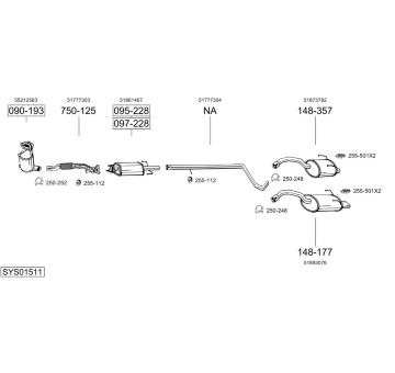Výfukový systém BOSAL SYS01511