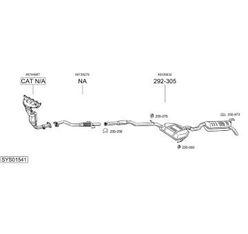 Výfukový systém BOSAL SYS01541