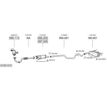 Výfukový systém BOSAL SYS01575