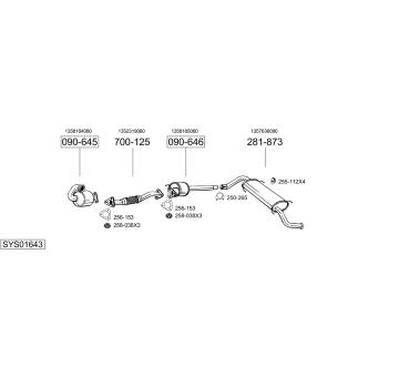 Výfukový systém BOSAL SYS01643