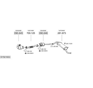 Výfukový systém BOSAL SYS01653