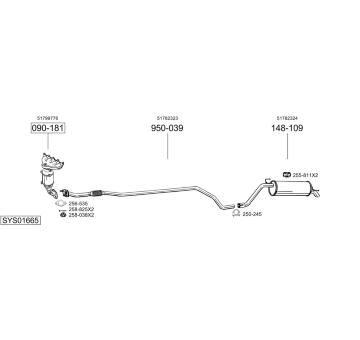 Výfukový systém BOSAL SYS01665