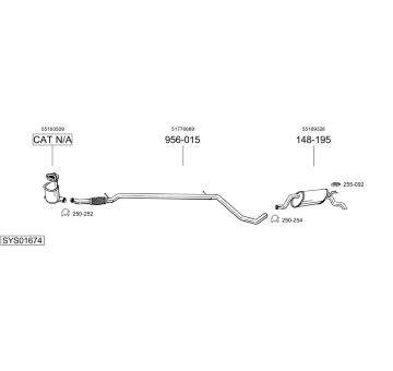 Výfukový systém BOSAL SYS01674