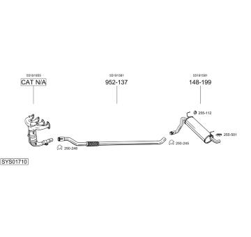 Výfukový systém BOSAL SYS01710