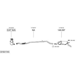 Výfukový systém BOSAL SYS01745