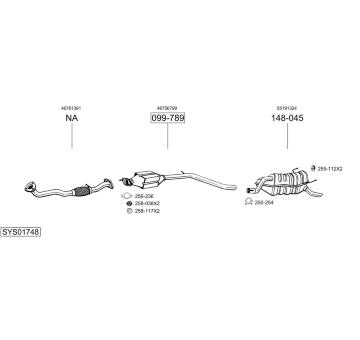 Výfukový systém BOSAL SYS01748