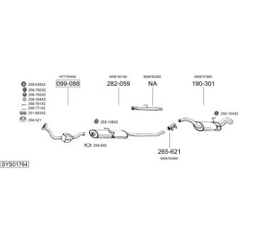 Výfukový systém BOSAL SYS01764