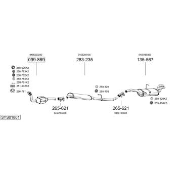 Výfukový systém BOSAL SYS01801
