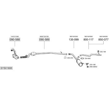 Výfukový systém BOSAL SYS01808