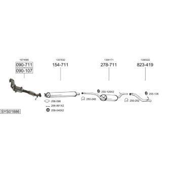 Výfukový systém BOSAL SYS01886