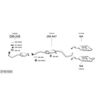 Výfukový systém BOSAL SYS01934