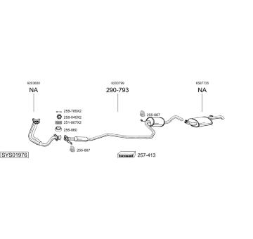Výfukový systém BOSAL SYS01976