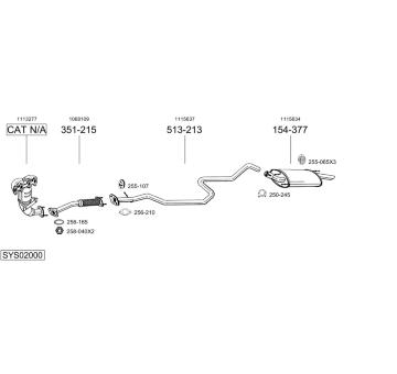 Výfukový systém BOSAL SYS02000